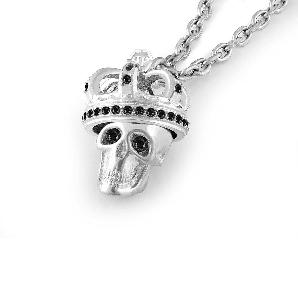 (フィリッププレイン) 3D Skull Crystal Cable Chain Necklace 3D $skull Crystal Cable Chain Necklace