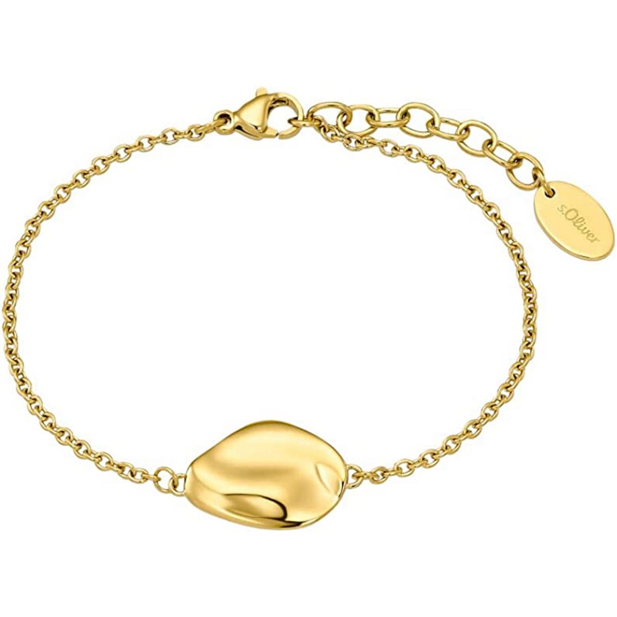 S.Oliver Orecchini Donna In Acciaio Inox Oro, Con Ciondoli Pendenti, 33 Mm, Eleganti E Ipoallergenici, In Confezione Regalo