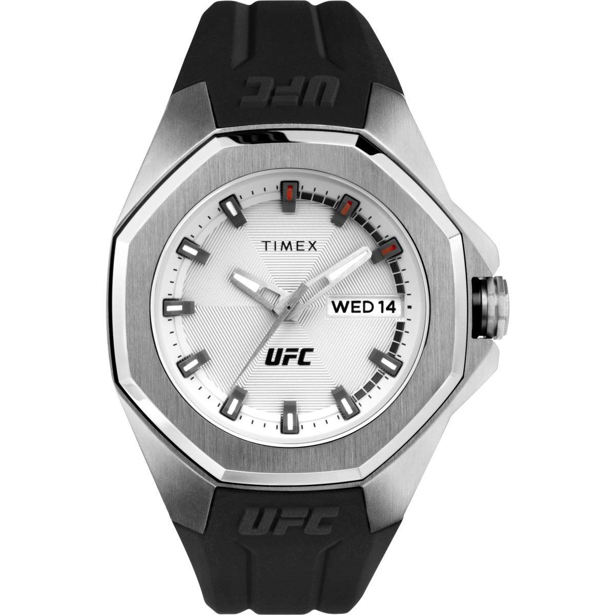 Timex UFC Strength - Orologio Uomo Analogico-Digitale Al Quarzo - Cassa 45mm, Cinturino Nero, Impermeabile 10 Bar - 2