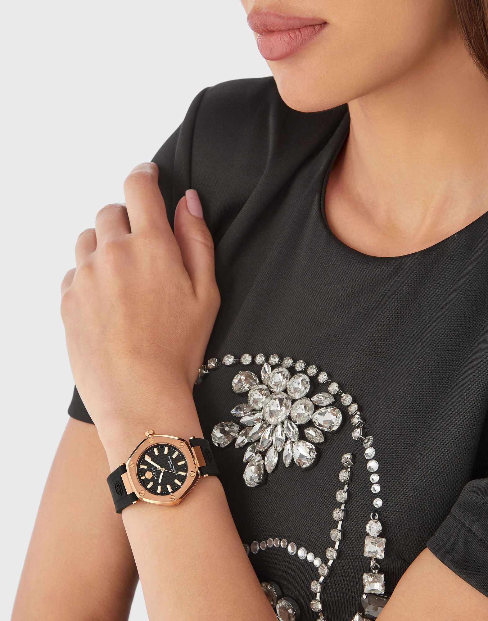 Philipp Plein Orologio da donna analogico al quarzo The Hexagon GROUMETTE