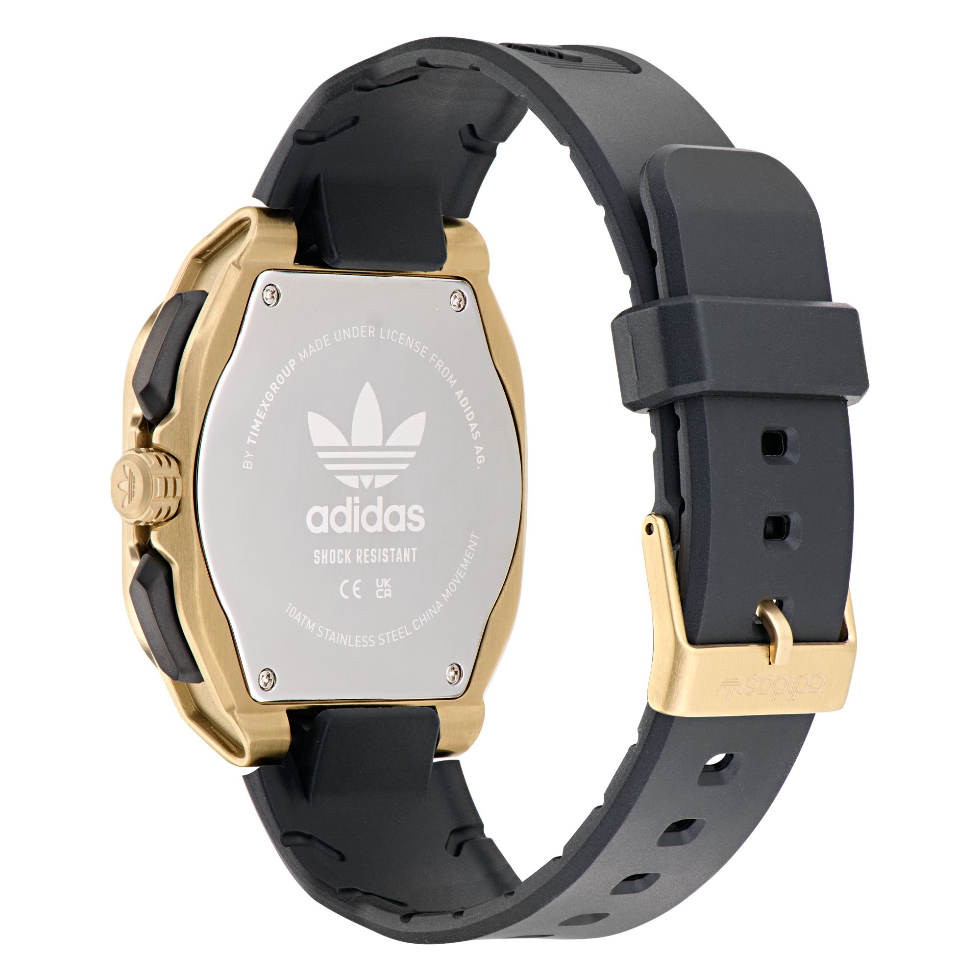 Adidas Unisex Watch Chrono CITY TECH THREE Silicone Black