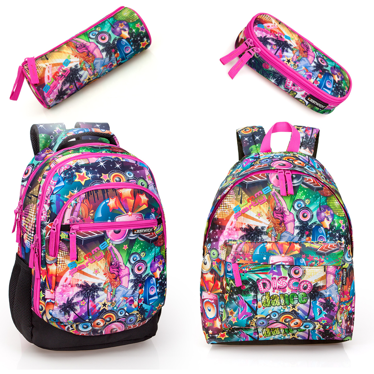 Pencil Case FLAMINGO Travel Work Holiday School Bag Girls Backpack Rucksack