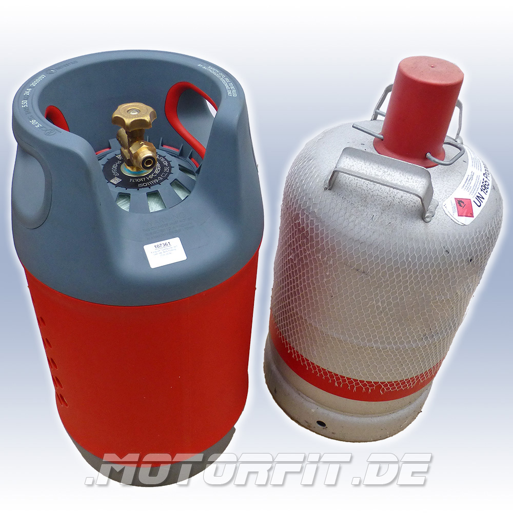 Komposit gfk Gasflasche 24,5 Liter NUR 5,2 KG mit 80% Füllstop G12  Tankflasche LPG 11kg Gas