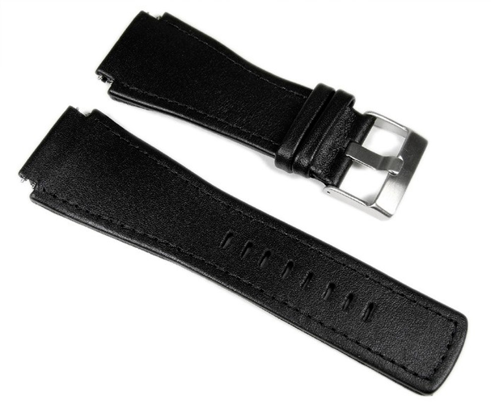 Junghans Mega 1000 Uhrenarmband Leder schwarz 026 4510.00 026