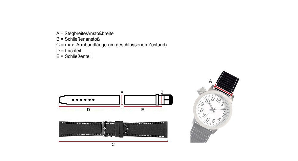 Uhrenarmband weiches Kalbnappa Leder Taupe Miami 24977G | Minott 