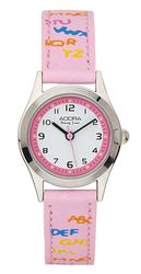 Adora Youngline analoge Edelstahl Kinderuhr PU-Band rosa Ø