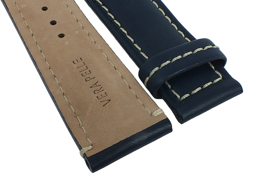 Herren Lederarmband 24mm Braun - Handgefertigtes Uhrenband Im Vintage-Look