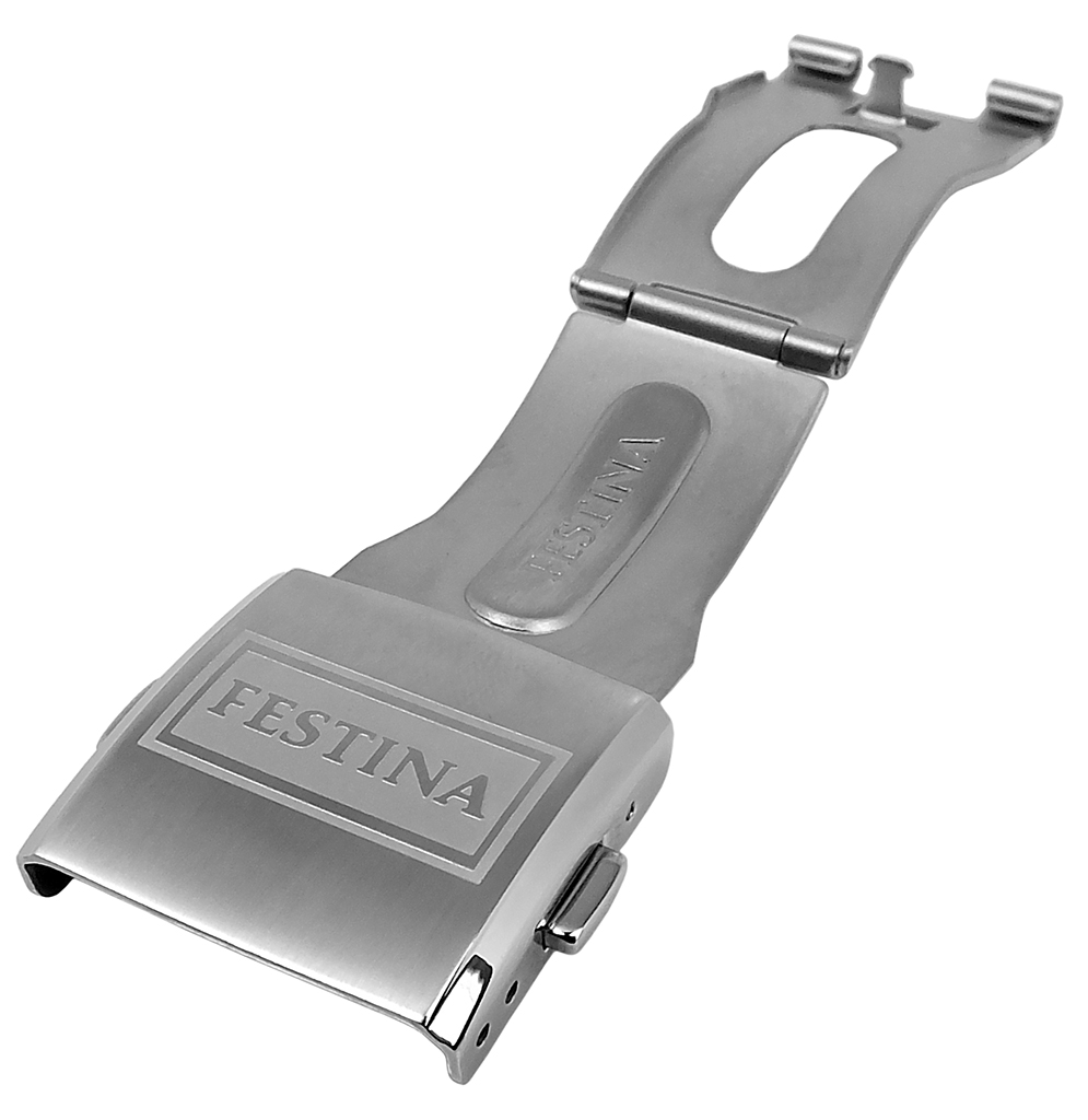 Festina Faltschließe 22mm Edelstahl silberfarben F16488 F16490  