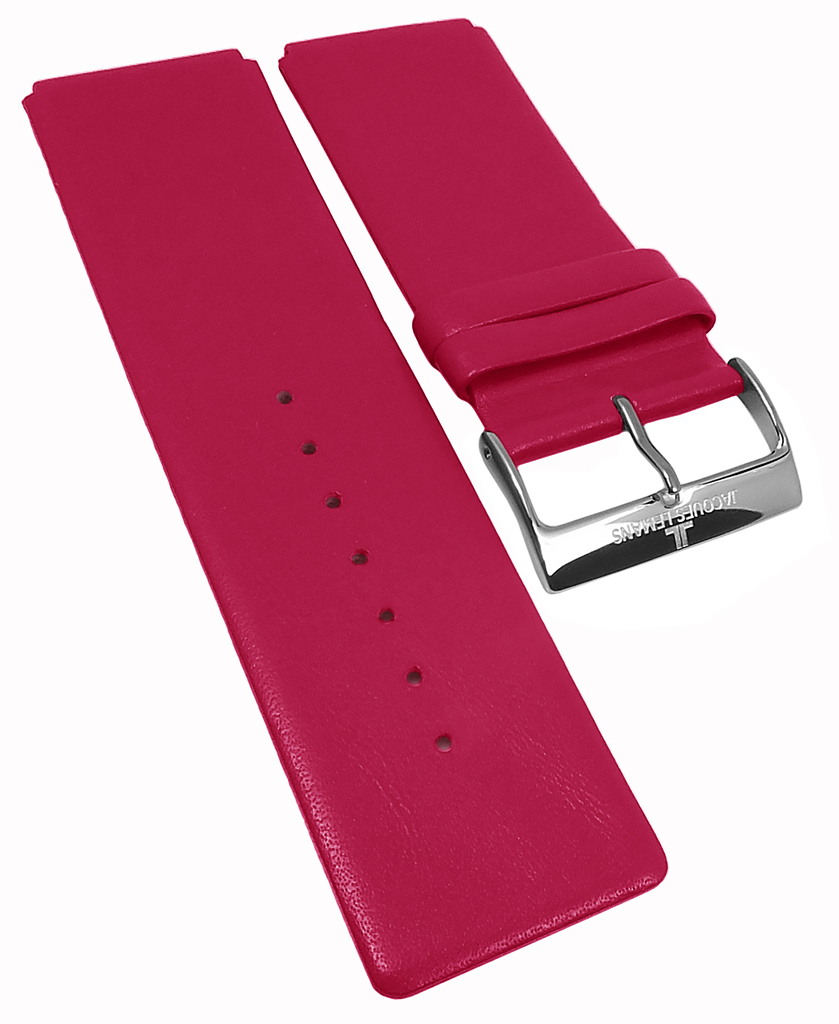 Jacques Lemans Design Collection | Uhrenarmband Leder pink 1-2057J 