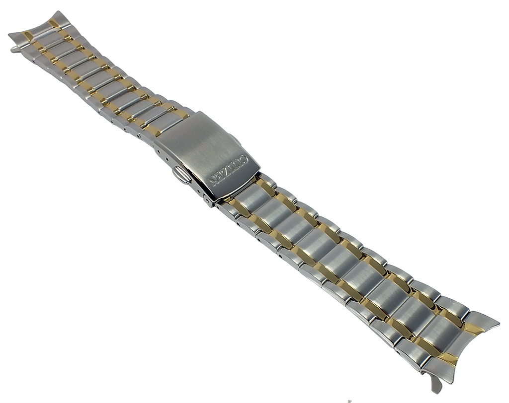 Edelstahl Uhrenarmband Bicolor - 12mm Gliederband Mit Faltschließe