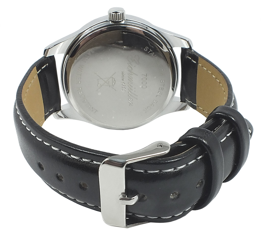 Eichmüller Herren Armbanduhr Ø 40mm Quarzwerk 3ATM silbern 