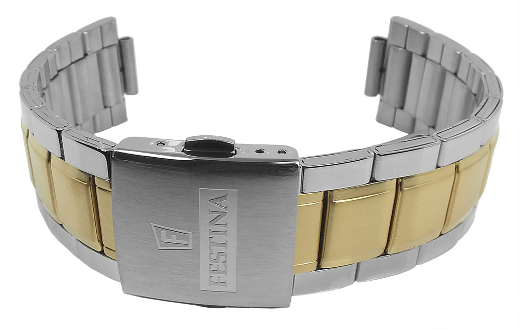 Festina Chronograph Uhrenarmband 22mm Edelstahl bicolor F16761 