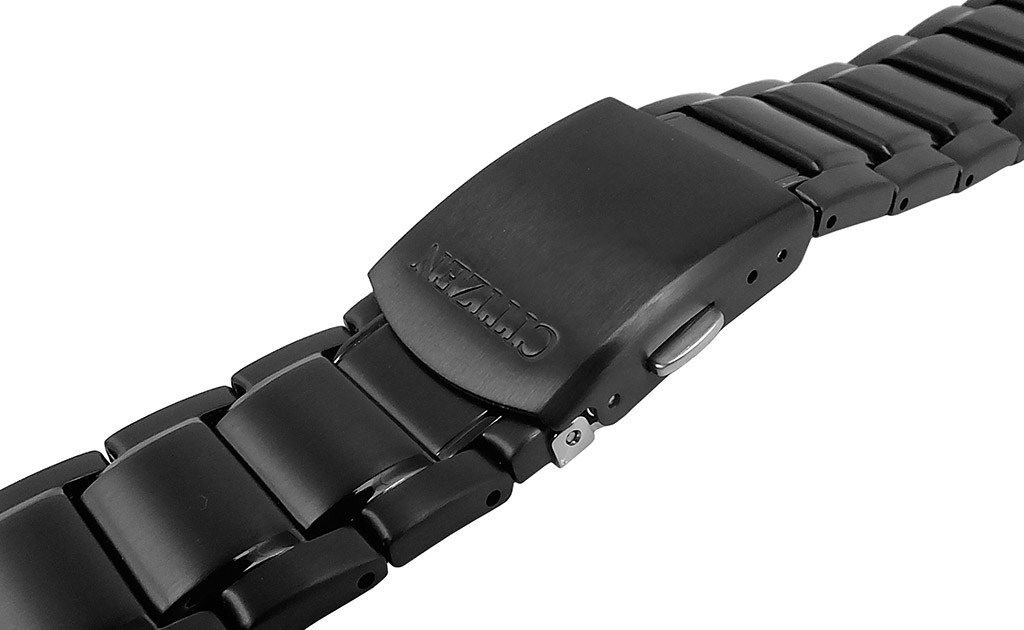 Citizen Eco Drive Uhrenarmband 23mm Edelstahl schwarz 4-S090806 