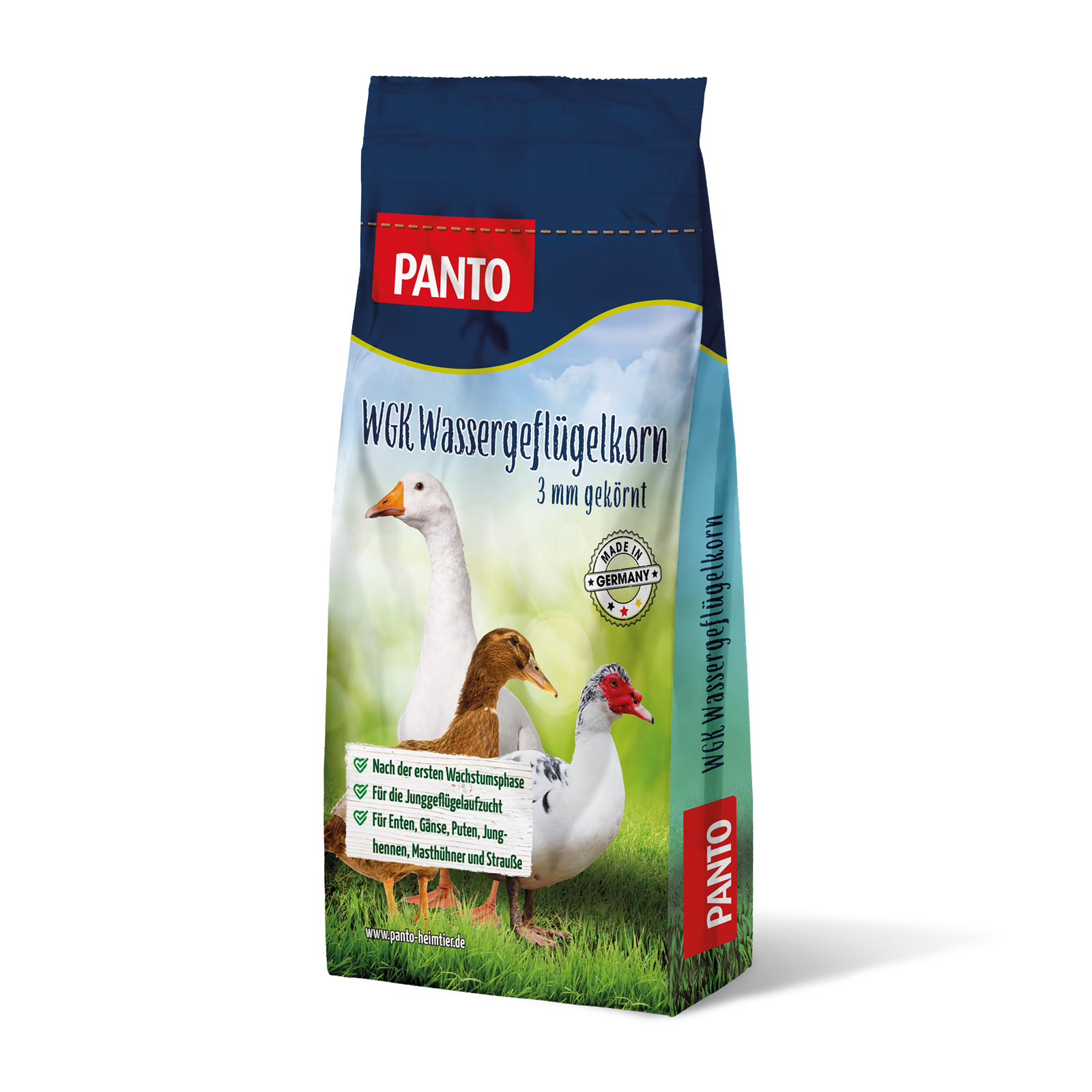 Wassergeflügelkorn • 3 mm Körnung • Alleinfutter für Wassergeflügel • 10 kg Wassergeflügelkorn • 3 mm Körnung • Alleinfutter für Wassergeflügel • 10 kg