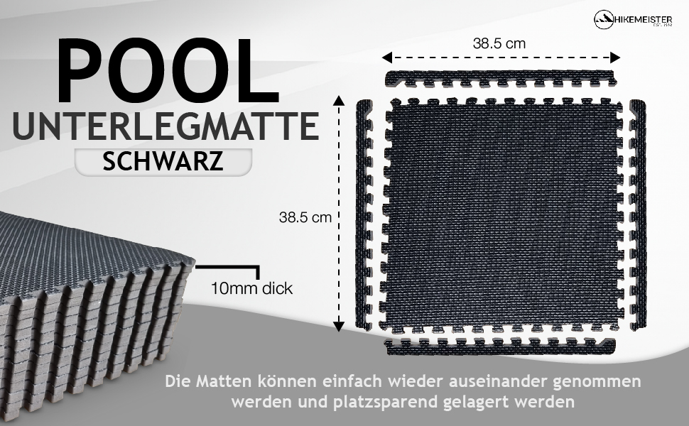 HikeMeister Puzzlematten Set 40x40cm - Bodenschutz Für Fitness & Spiel