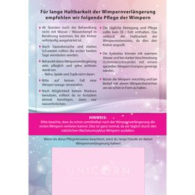 Unicorn Pflegehinweise Fur Die Wimpernverlangerung 50 Stuck Wimpernverlangerung Fur Profis Der Online Shop Fur Lashes Und Zubehor