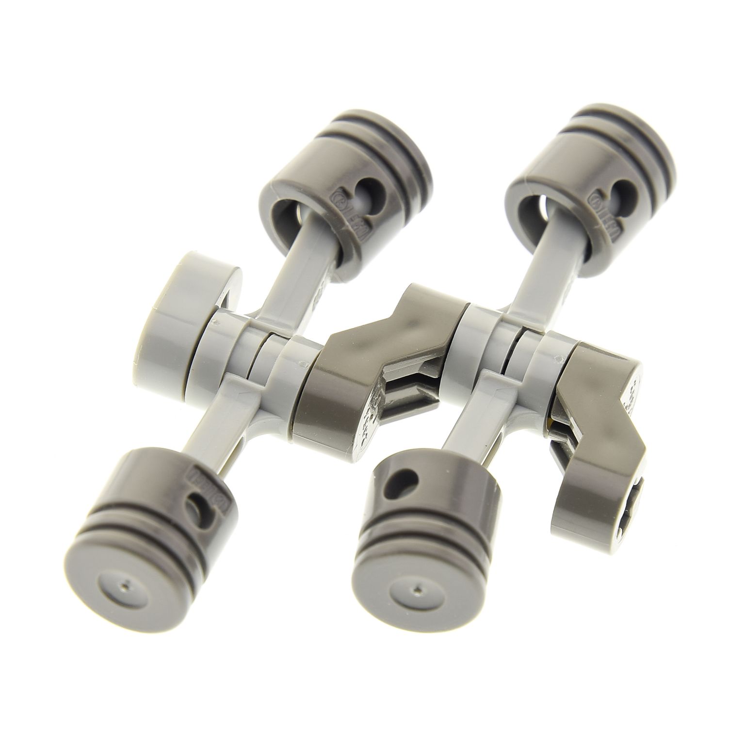 1 X Lego Brick Light Gray Technic Engine Connecting Rod With Dark