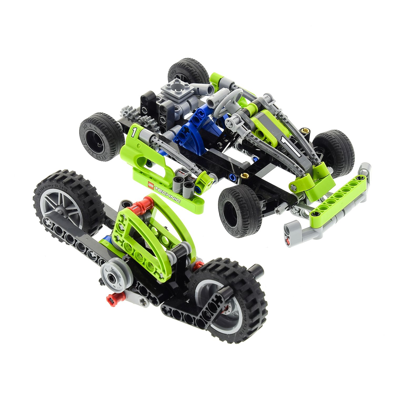 1 X Lego Technic Set Modell Nr 8256 Super Kart Rennauto Lime Grün