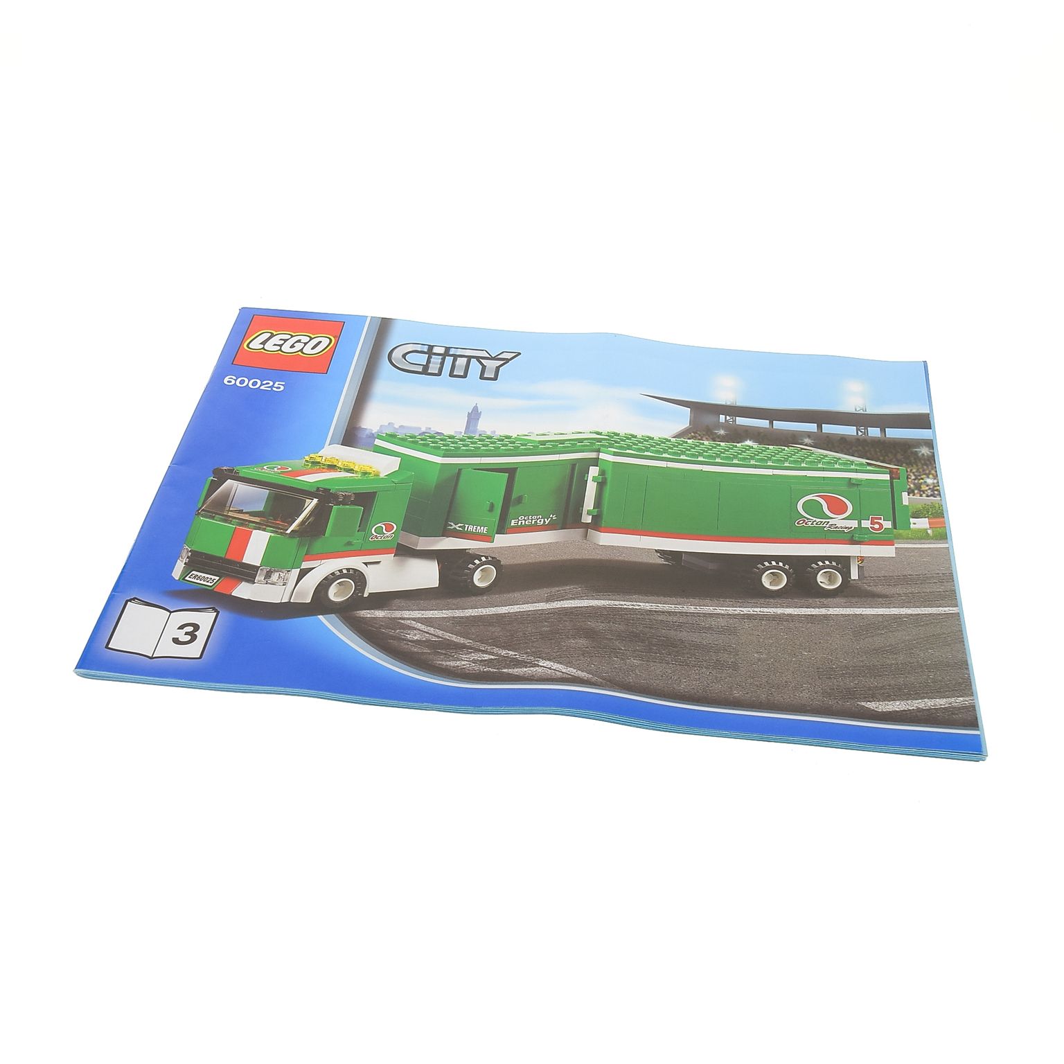 1 X Lego Brick Instructions Town City Race Grand Prix Truck Booklet