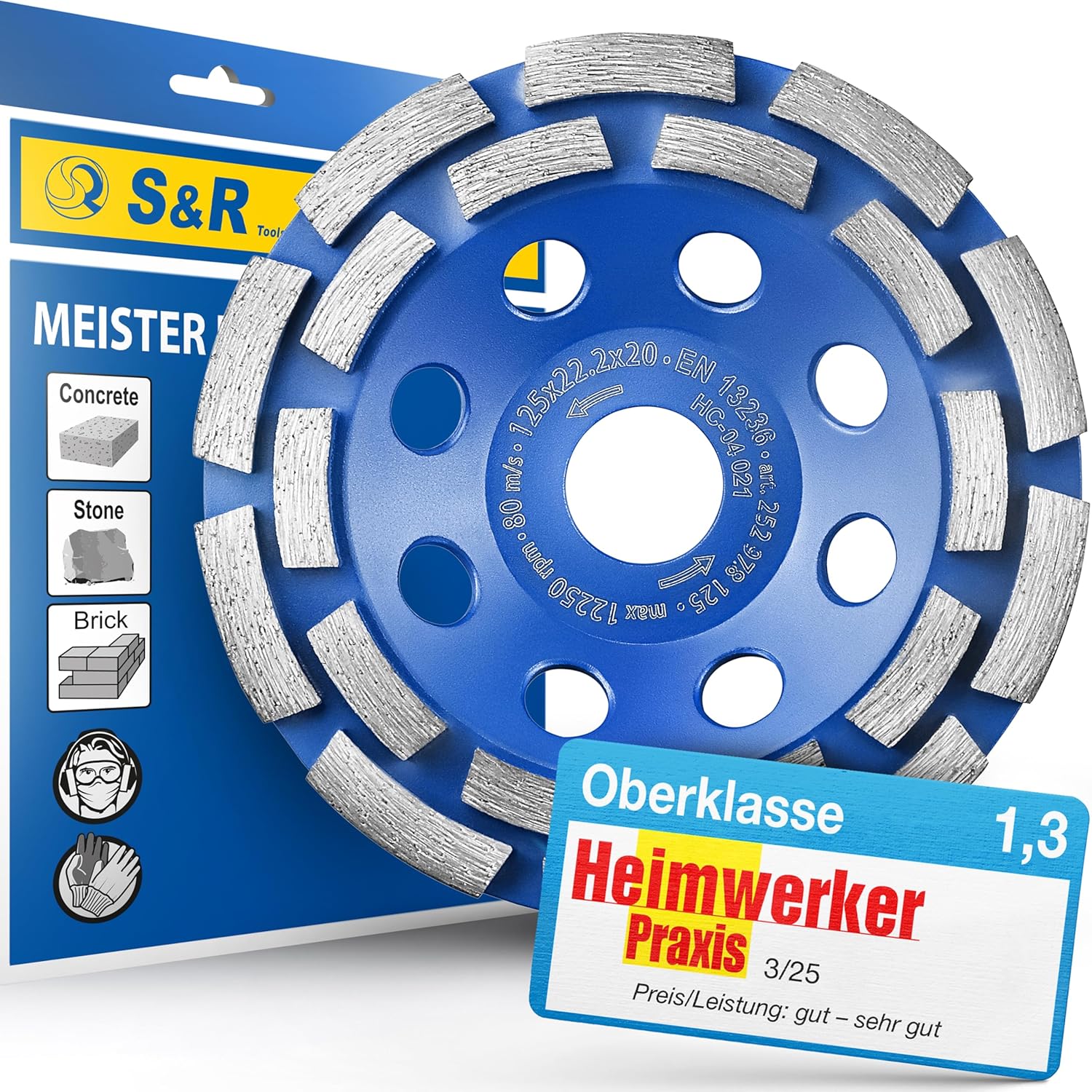 Diamant Schleiftopf 125mm - Topfschleifer Für Beton & Naturstein