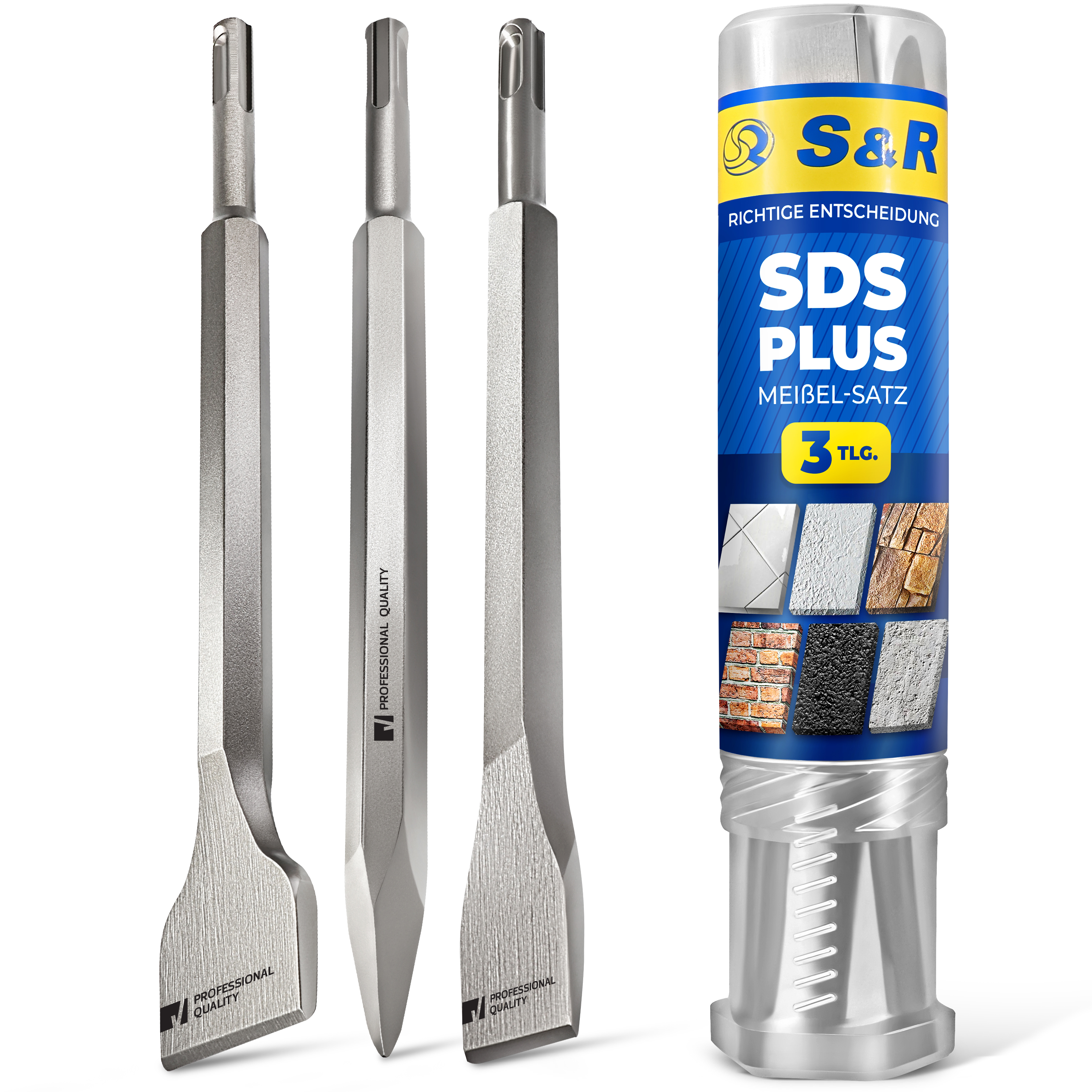 Lot De 2 Burins 1 Pic SDS-Max Premium