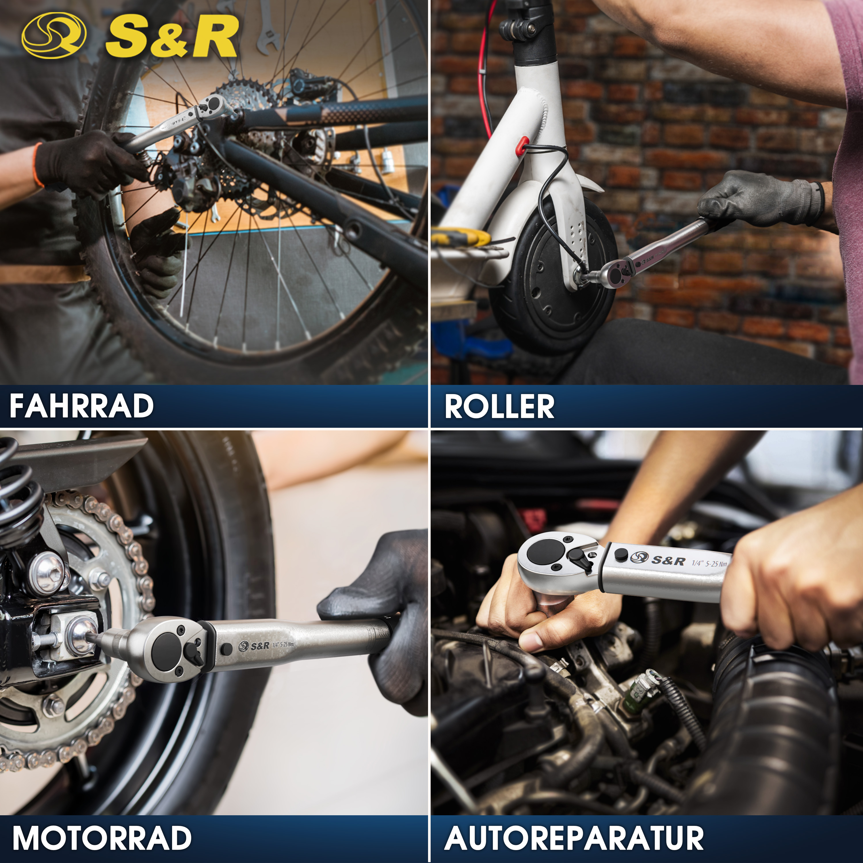 Clé Dynamométrique FOURROBBER 3/8 10-60 Nm - Pour Vélo, Moto, Auto Précision ±3%