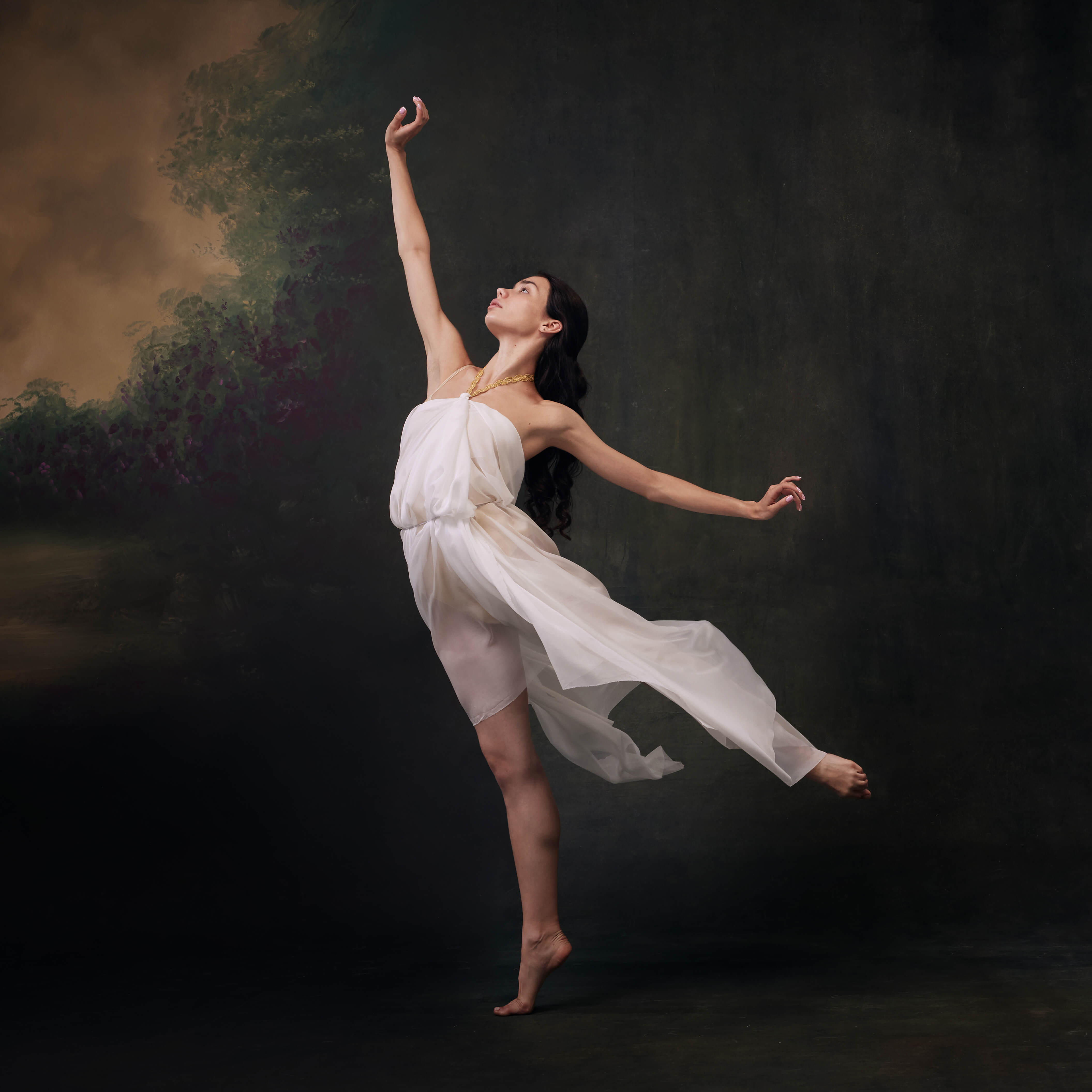 Historisches Ballettkostüm aus Brokat mit Korsett