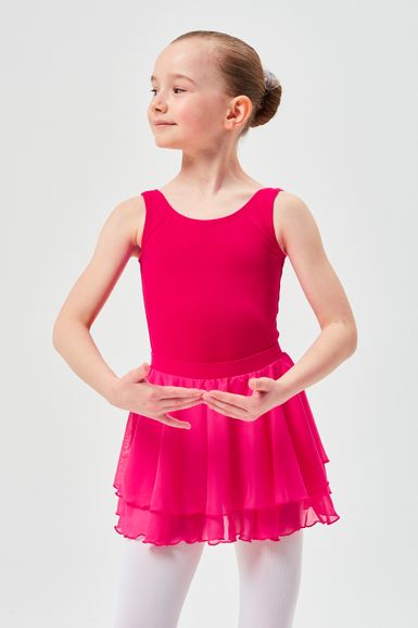 Ballettrock "Elli" mit Gummizug, zwei Lagen Chiffon, pink