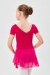 Short-sleeved ballet leotard "Betty" with chiffon skirt, pink 2