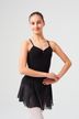 Strap ballet leotard "Maja" with chiffon skirt, black 1