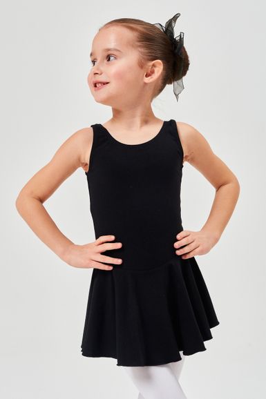 ballet leotard "Nora" with skirt, black