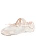 Satin ballet slippers "Nicky", full leather sole, pink 3