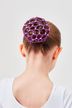 Ballet bun net "Mila" with glittering stones, purple 1