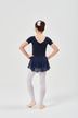 Short-sleeved ballet leotard "Betty" with chiffon skirt, navy blue 7