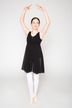 ballet leotard "Helena" with wide straps and chiffon skirt, black 3