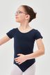 ballet leotard "Sally" with short sleeves, navy blue 1