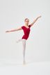 ballet leotard "Sally" with short sleeves, burgundy 3