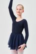 Ballet skirt "Elli" with elasticated waistband, two layers of chiffon, navy blue 1