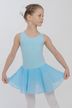 Ballett Trikot "Bella" mit breiten Trägern und Chiffon Rock, hellblau 1