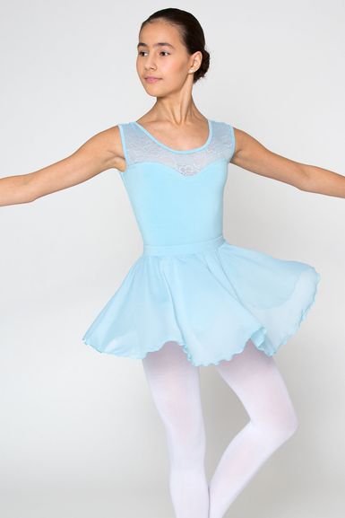 Slip-on ballet skirt "Eva", one layer of chiffon, light blue