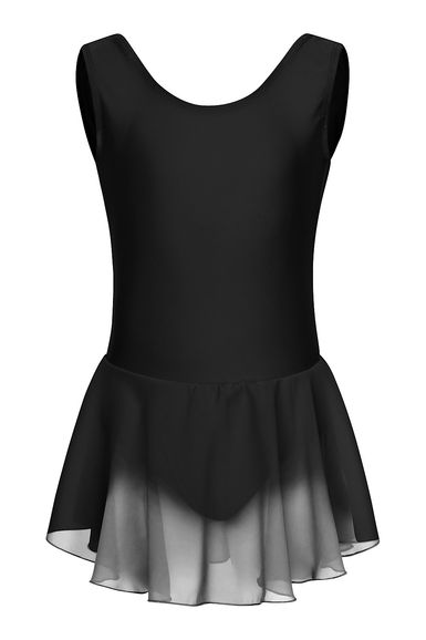 Ballett Trikot "Polly" mit Chiffon Röckchen, schwarz