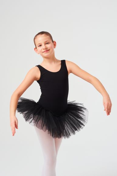 Ballett Tutu "Anabelle" mit breiten Trägern, schwarz