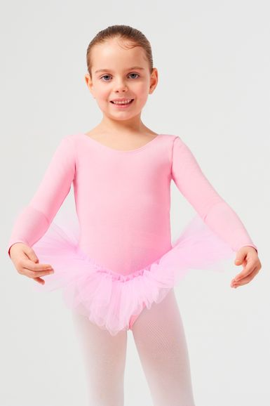 Ballet tutu "Alea" with long sleeves, pink