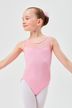 Ballettanzug "Emilia", breite Träger mit Netzeinsatz, rosa 1
