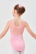 ballet leotard "Emilia", wide straps with mesh insert, pink 2