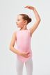 ballet leotard "Linda", sleeveless, low back, pink 1