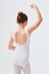 ballet leotard "Linda", sleeveless, low back, white 2