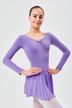 Long-sleeved ballet leotard "Anna" with chiffon skirt, lavender 1