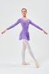 Long-sleeved ballet leotard "Anna" with chiffon skirt, lavender 3