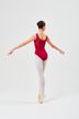 ballet leotard "Emilia", wide straps with mesh insert, burgundy 5